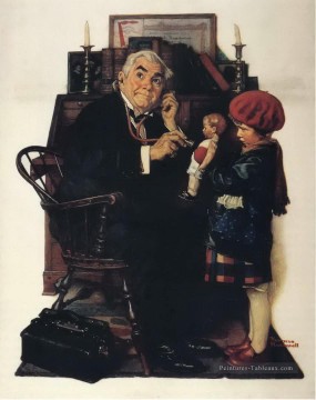 ノーマン・ロックウェル Painting - 医者と人形 ノーマン・ロックウェル